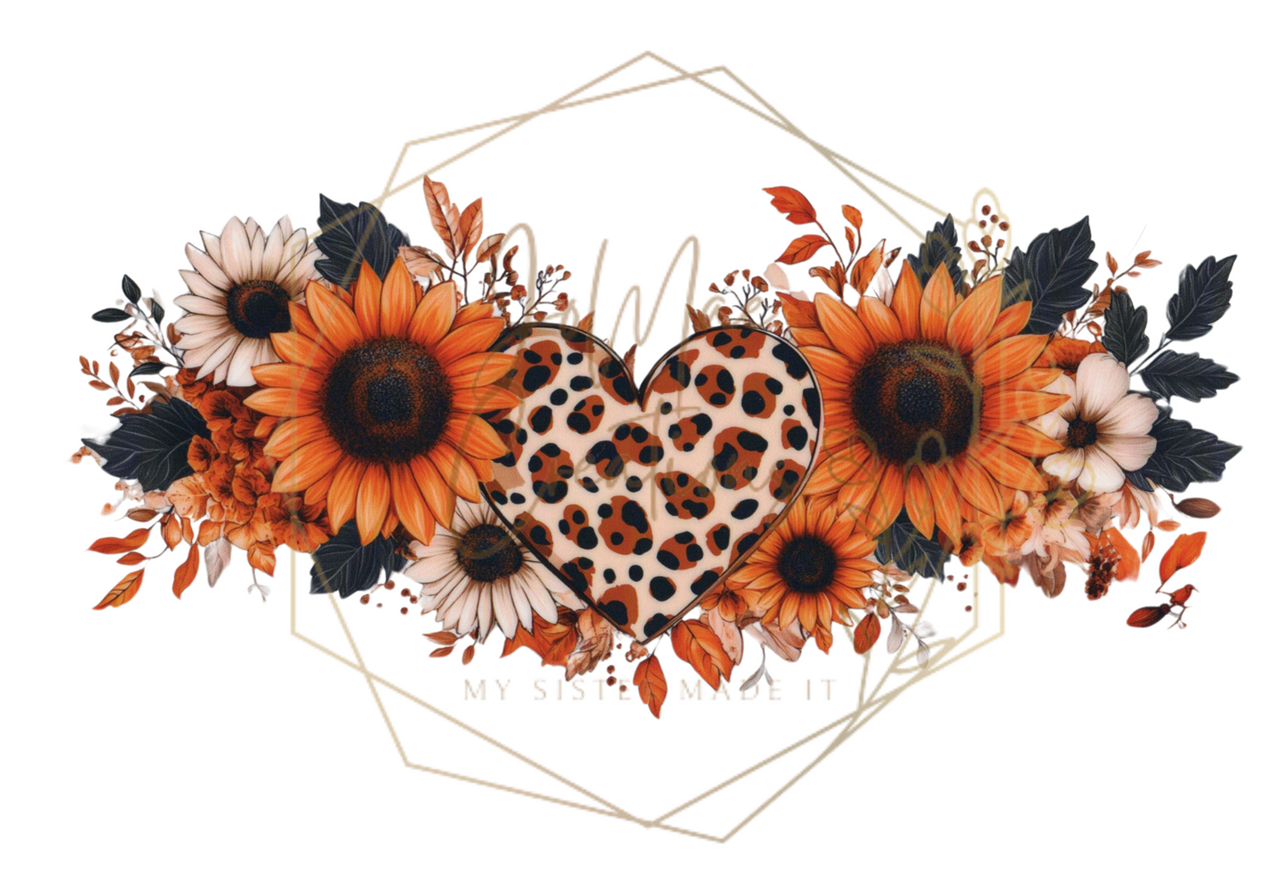 Hearts and Sunflowers- Double sided
