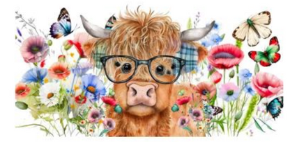 Highland Cow-Flowers